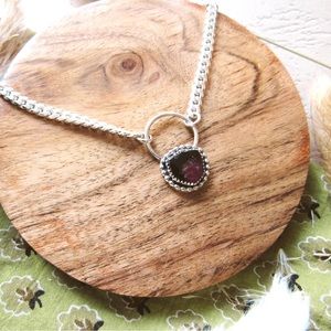 Watermelon tourmaline necklace